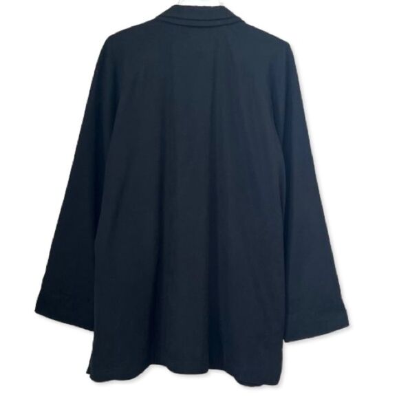 London Fog Black Microsuede Button Tech Coat Jacket Size XL - Picture 2 of 15